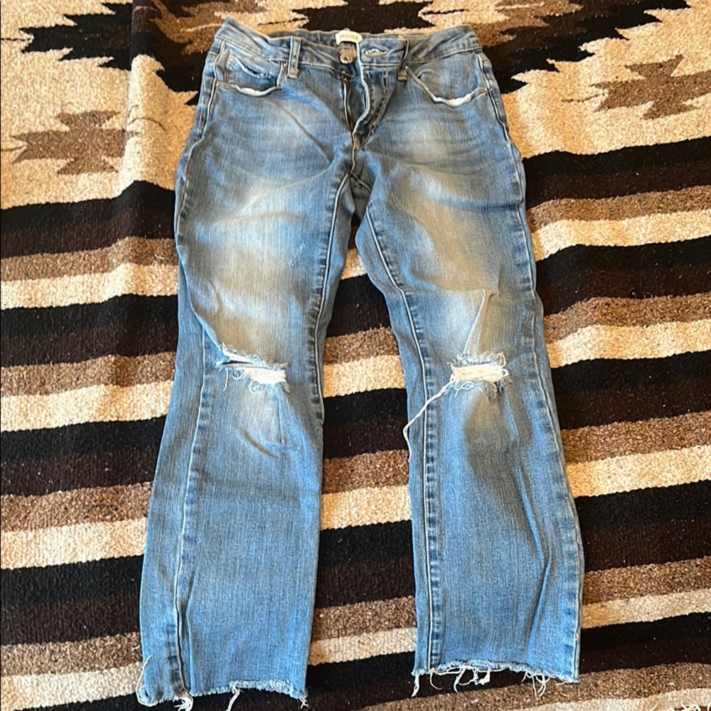 Distressed Blue Jeans - Special A Los Angeles